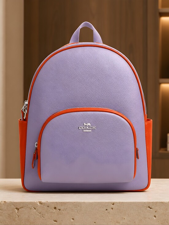 Coach Handbags - Coach Court Backpack in Colorblock,  in Light Violet/Electric Coral Color 2020's